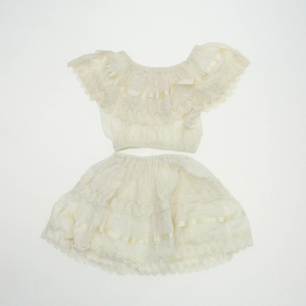 Unknown Brand Girls Ivory Apparel Sets size: 6-12 Months
